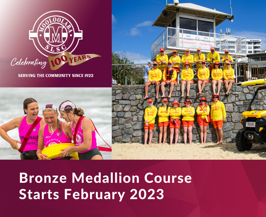 bronze medallion course Mooloolaba SLSC
